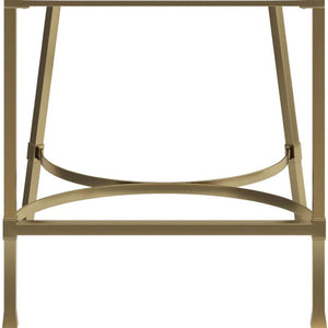 HomeRoots 31" Chic Brown and Gold Low-Back Bar Chair – Modern Design, Comfortable Bucket Seat for Kitchen & Bar 712638