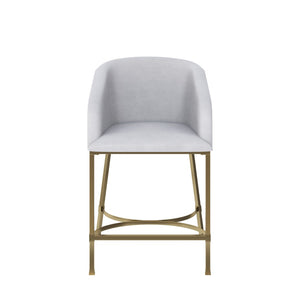 HomeRoots 31" Chic Brown and Gold Low-Back Bar Chair – Modern Design, Comfortable Bucket Seat for Kitchen & Bar 712638