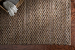 HomeRoots 9' X 12' Tan Jute Hand-Woven Area Rug – Natural Fiber Charm for Coastal & Bohemian Interiors 712655