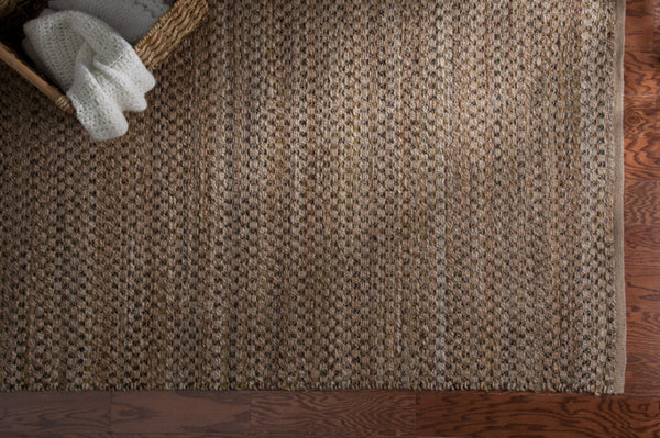HomeRoots 9' X 12' Tan Jute Hand-Woven Area Rug – Natural Fiber Charm for Coastal & Bohemian Interiors 712655