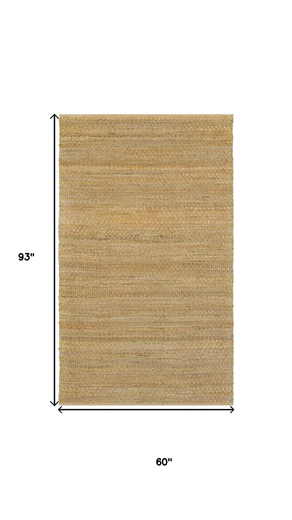 HomeRoots 9' X 12' Tan Jute Hand-Woven Area Rug – Natural Fiber Charm for Coastal & Bohemian Interiors 712655