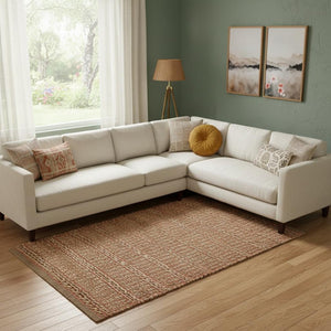HomeRoots 6' Brown Jute Hand-Braided Round Rug – Eco-Friendly, Artisanal Charm for Rustic & Bohemian Homes 712656