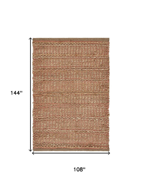 HomeRoots 6' Brown Jute Hand-Braided Round Rug – Eco-Friendly, Artisanal Charm for Rustic & Bohemian Homes 712656
