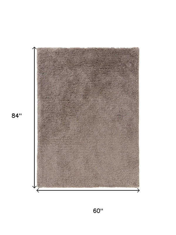 HomeRoots 5' X 7' Ivory Hand Loomed Area Rug - Luxurious, Stain-Resistant Comfort for Any Decor Style & Space 712659