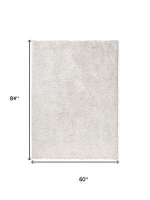 HomeRoots 8' X 10' Ivory Hand Loomed Area Rug - Luxurious, Durable, Stain-Resistant, Artisan-Crafted Elegance 712660