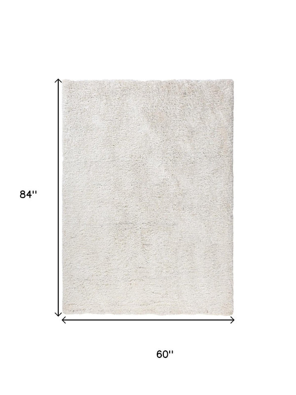 HomeRoots 8' X 10' Ivory Hand Loomed Area Rug - Luxurious, Durable, Stain-Resistant, Artisan-Crafted Elegance 712660