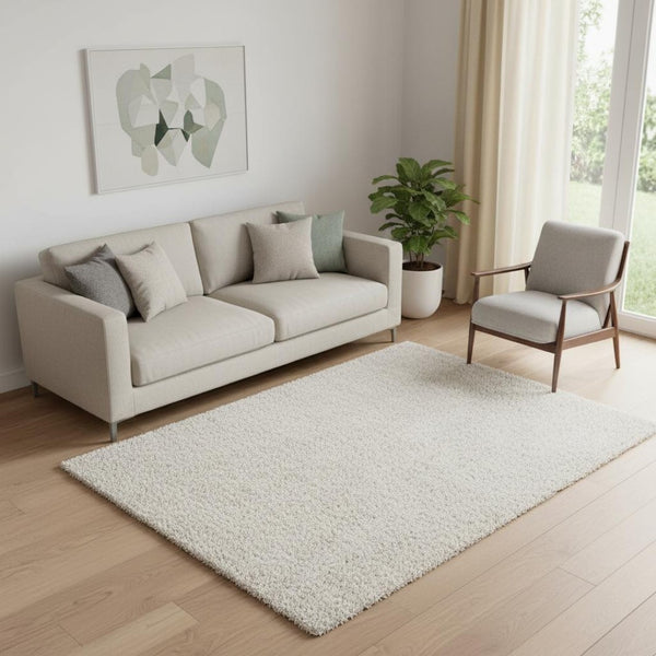HomeRoots 8' X 10' Ivory Hand Loomed Area Rug - Luxurious, Durable, Stain-Resistant, Artisan-Crafted Elegance 712660