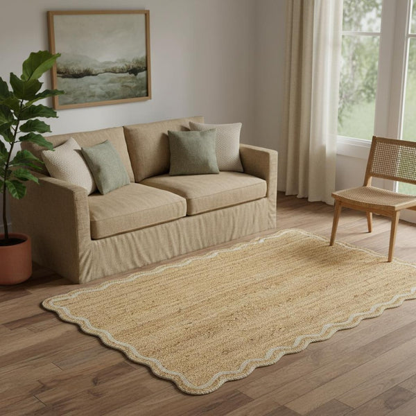 HomeRoots 8' X 10' Natural Jute Hand-Braided Area Rug – Rustic Charm, Durable, Non-Slip, Perfect for Any Space! 712662