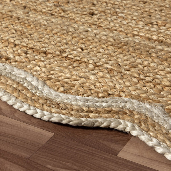 HomeRoots 9' X 12' Natural Jute Hand Braided Area Rug - Eco-Friendly, Rustic Charm, Durable, Low-Maintenance Decor 712663