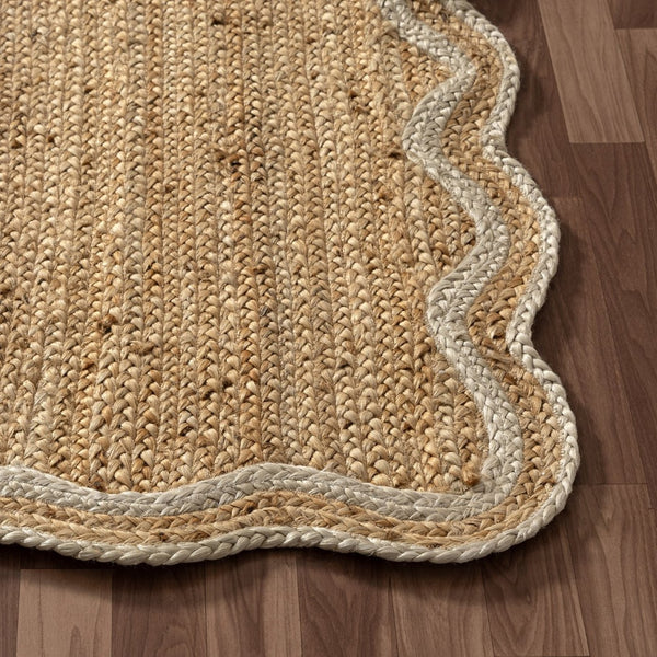 HomeRoots 9' X 12' Natural Jute Hand Braided Area Rug - Eco-Friendly, Rustic Charm, Durable, Low-Maintenance Decor 712663