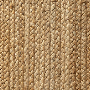 HomeRoots 9' X 12' Natural Jute Hand Braided Area Rug - Eco-Friendly, Rustic Charm, Durable, Low-Maintenance Decor 712663