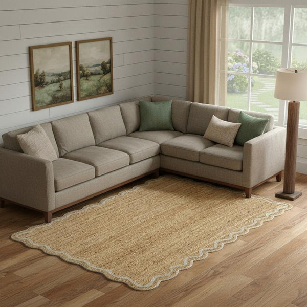 HomeRoots 9' X 12' Natural Jute Hand Braided Area Rug - Eco-Friendly, Rustic Charm, Durable, Low-Maintenance Decor 712663