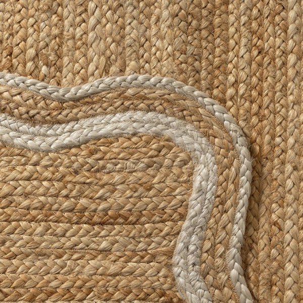 HomeRoots 8' Hand-Braided Natural Jute Runner Rug - Rustic Eco-Friendly Design for Hallways and Entryways 712664