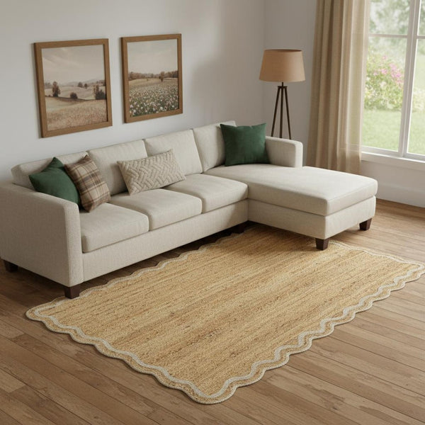 HomeRoots 8' Hand-Braided Natural Jute Runner Rug - Rustic Eco-Friendly Design for Hallways and Entryways 712664