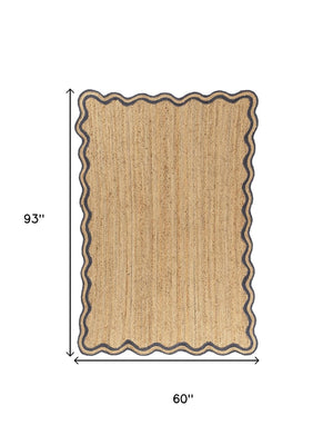 HomeRoots 9' X 12' Natural Jute Hand-Braided Area Rug - Rustic Charm, Durable Design, Perfect for Any Space 712666