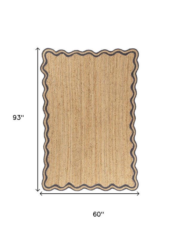 HomeRoots 9' X 12' Natural Jute Hand-Braided Area Rug - Rustic Charm, Durable Design, Perfect for Any Space 712666