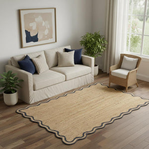 HomeRoots 9' X 12' Natural Jute Hand-Braided Area Rug - Rustic Charm, Durable Design, Perfect for Any Space 712666