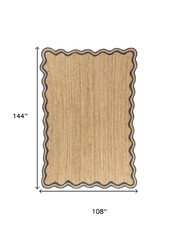 HomeRoots 8' Natural Jute Hand Braided Runner Rug - Artisanal Charm for Hallways, Kitchens, and Entryways 712667