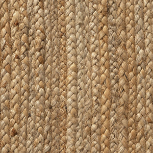 HomeRoots 8' Natural Jute Hand Braided Runner Rug - Artisanal Charm for Hallways, Kitchens, and Entryways 712667