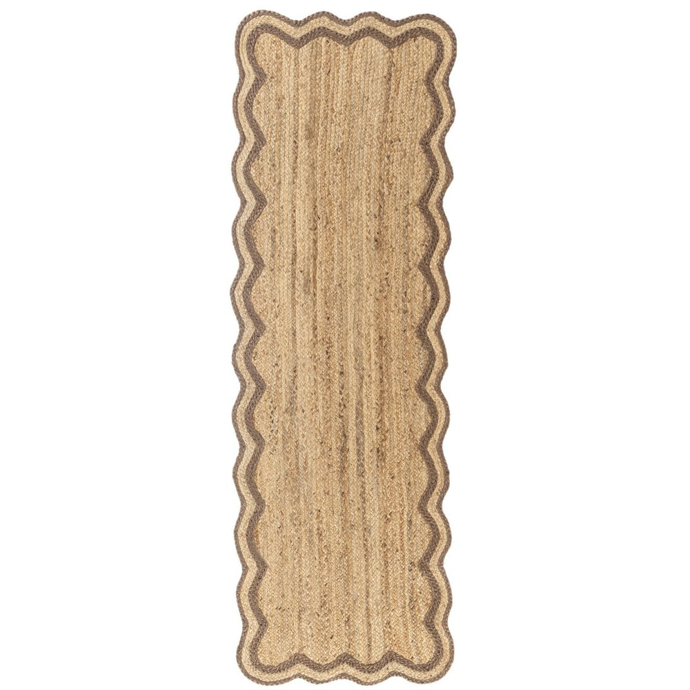 HomeRoots 5' Natural Jute Hand Braided Area Rug - Rustic, Eco-Friendly Design for Cozy Living Spaces & Durability 712668