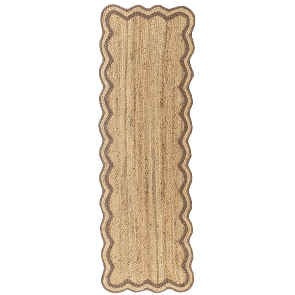 HomeRoots 5' Natural Jute Hand Braided Area Rug - Rustic, Eco-Friendly Design for Cozy Living Spaces & Durability 712668