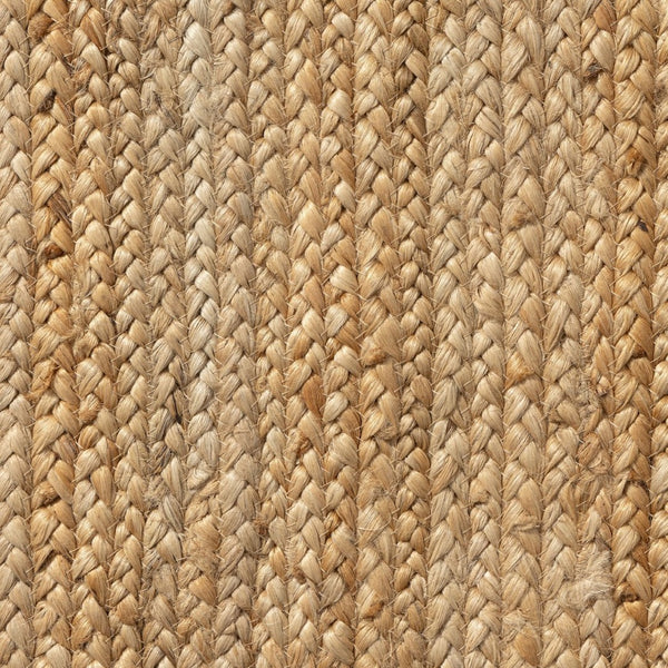 HomeRoots 5' Natural Jute Hand Braided Area Rug - Rustic, Eco-Friendly Design for Cozy Living Spaces & Durability 712668