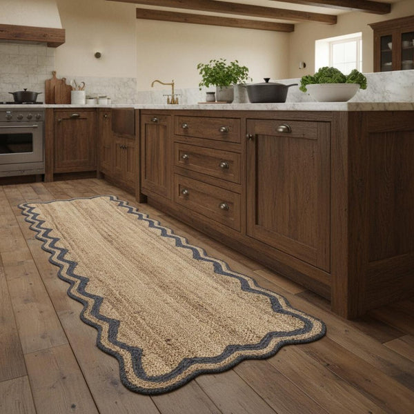 HomeRoots 5' Natural Jute Hand Braided Area Rug - Rustic, Eco-Friendly Design for Cozy Living Spaces & Durability 712668