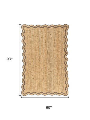 HomeRoots 9' X 12' Hand-Braided Jute Area Rug - Rustic Natural Fiber Decor for Cozy Living Spaces & Noise Reduction 712669