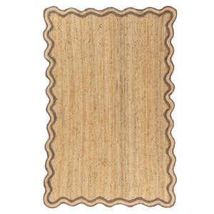 HomeRoots 5' Denim Blue Jute Area Rug - Hand-Braided, Eco-Friendly, Non-Slip, Rustic Coastal Home Decor 712670