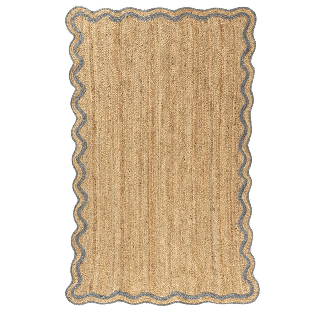 HomeRoots 9' Denim Blue Jute Hand-Braided Area Rug - Eco-Friendly, Durable, Stylish for Rustic or Coastal Decor 712671