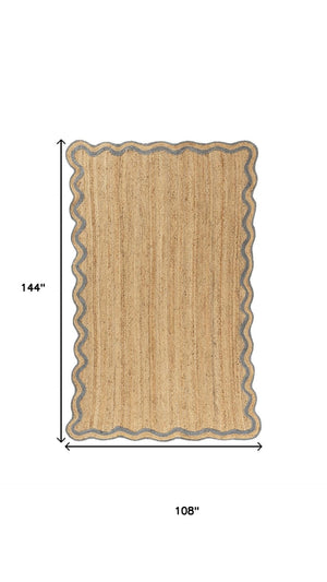 HomeRoots 5' X 8' Natural Jute Hand-Braided Area Rug - Cozy Rustic Charm, Non-Slip Backing, and Unique Texture 712672