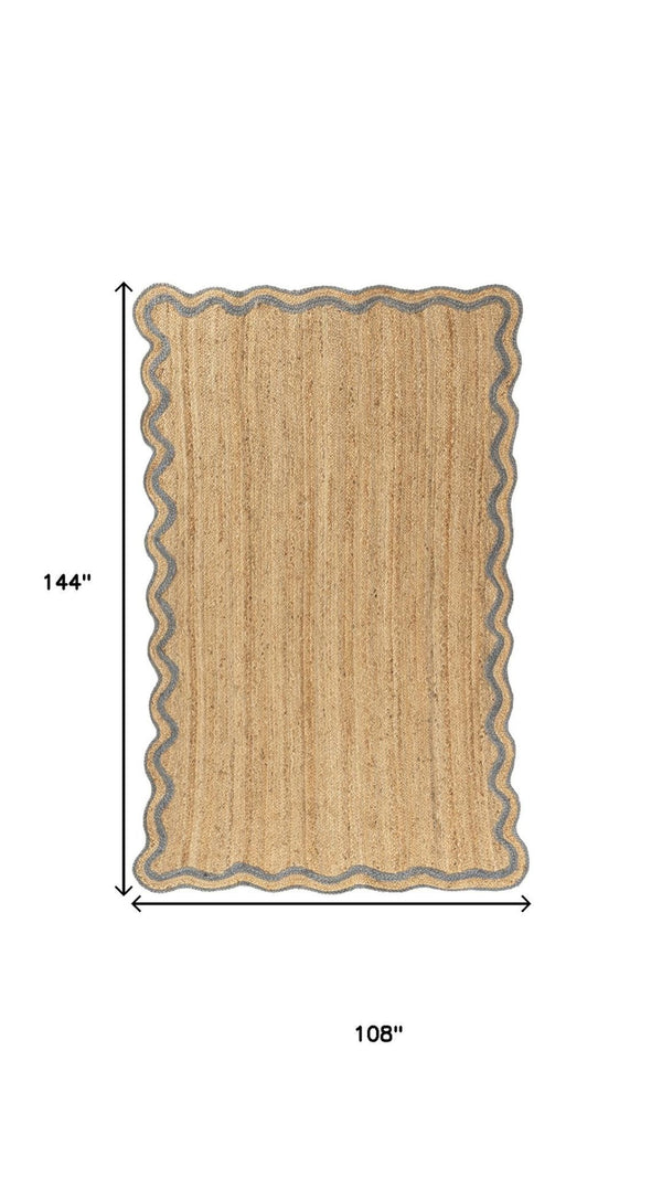 HomeRoots 5' X 8' Natural Jute Hand-Braided Area Rug - Cozy Rustic Charm, Non-Slip Backing, and Unique Texture 712672