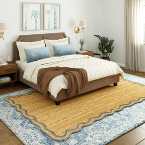 HomeRoots 5' X 8' Natural Jute Hand-Braided Area Rug - Cozy Rustic Charm, Non-Slip Backing, and Unique Texture 712672