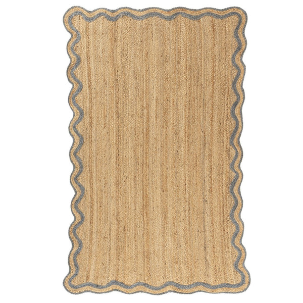 HomeRoots 5' X 8' Natural Jute Hand-Braided Area Rug - Cozy Rustic Charm, Non-Slip Backing, and Unique Texture 712672