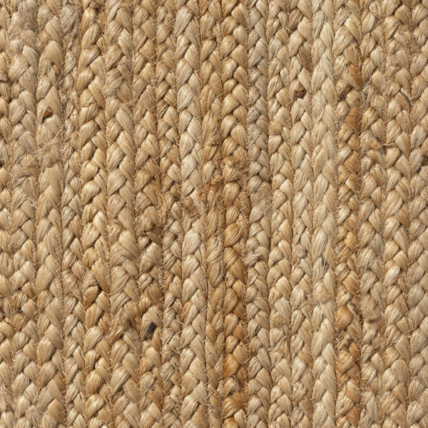 HomeRoots 5' X 8' Natural Jute Hand-Braided Area Rug - Cozy Rustic Charm, Non-Slip Backing, and Unique Texture 712672