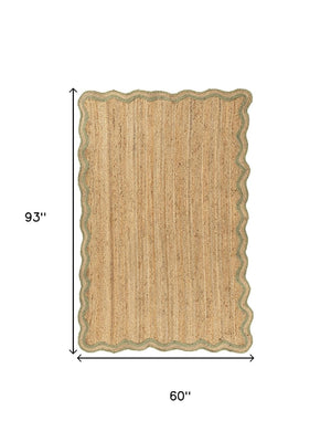 HomeRoots 9' X 12' Natural Jute Hand-Braided Area Rug - Rustic Charm for Living Spaces, Durable & Unique Design 712673