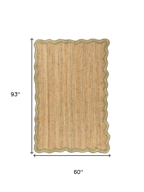 HomeRoots 9' X 12' Natural Jute Hand-Braided Area Rug - Rustic Charm for Living Spaces, Durable & Unique Design 712673