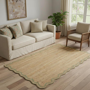 HomeRoots 9' X 12' Natural Jute Hand-Braided Area Rug - Rustic Charm for Living Spaces, Durable & Unique Design 712673