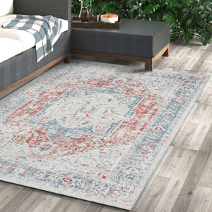 HomeRoots 6' Hand-Tufted Beige & Brown Wool Medallion Round Rug - Soft, Durable, and Perfect for Any Space 712693