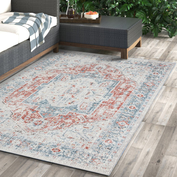 HomeRoots 6' Hand-Tufted Beige & Brown Wool Medallion Round Rug - Soft, Durable, and Perfect for Any Space 712693