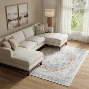 HomeRoots 6' Hand-Tufted Beige & Brown Wool Medallion Round Rug - Soft, Durable, and Perfect for Any Space 712693