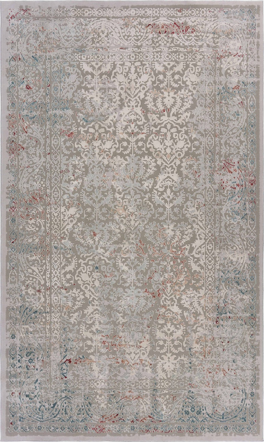 HomeRoots 5' X 8' Navy Blue Floral Area Rug - Timeless Elegance, Durable Design for High-Traffic Spaces & Homes 712720