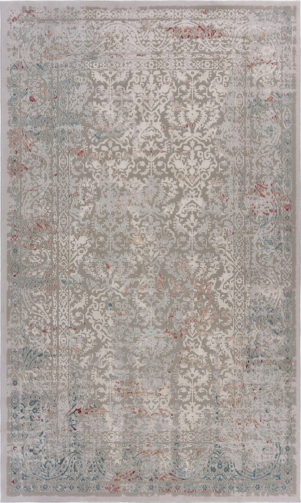 HomeRoots 5' X 8' Navy Blue Floral Area Rug - Timeless Elegance, Durable Design for High-Traffic Spaces & Homes 712720