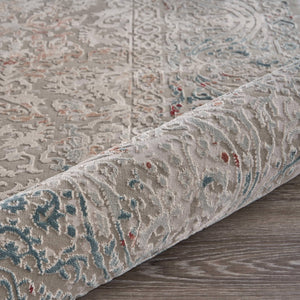 HomeRoots 5' X 8' Navy Blue Floral Area Rug - Timeless Elegance, Durable Design for High-Traffic Spaces & Homes 712720