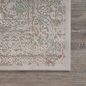 HomeRoots 5' X 8' Navy Blue Floral Area Rug - Timeless Elegance, Durable Design for High-Traffic Spaces & Homes 712720