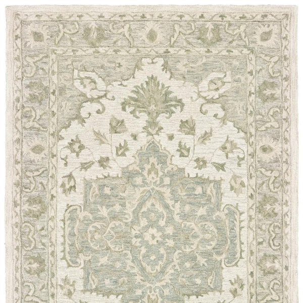 HomeRoots 8' X 10' Hand-Woven Jute Area Rug with Tan and Blue Geometric Design for Bohemian Style Spaces 712736