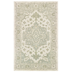 HomeRoots 8' X 10' Hand-Woven Jute Area Rug with Tan and Blue Geometric Design for Bohemian Style Spaces 712736