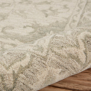 HomeRoots 8' X 10' Hand-Woven Jute Area Rug with Tan and Blue Geometric Design for Bohemian Style Spaces 712736