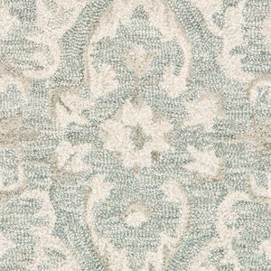 HomeRoots 8' X 10' Hand-Woven Jute Area Rug with Tan and Blue Geometric Design for Bohemian Style Spaces 712736