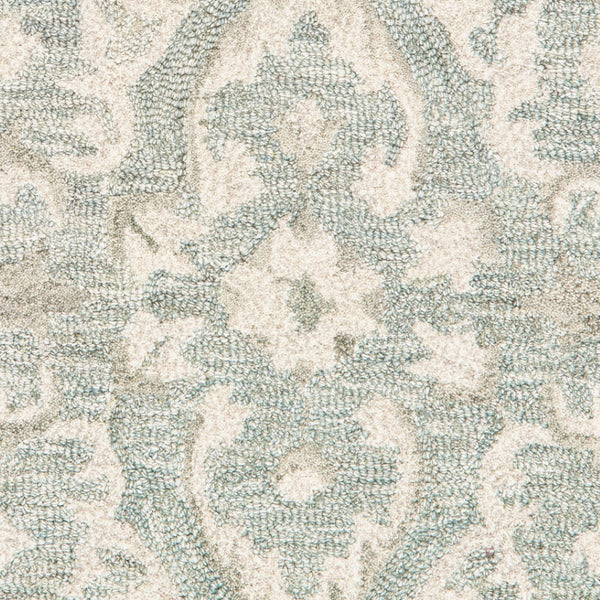 HomeRoots 8' X 10' Hand-Woven Jute Area Rug with Tan and Blue Geometric Design for Bohemian Style Spaces 712736